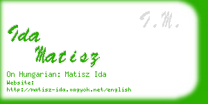 ida matisz business card